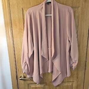 Elegant Pink Women's Drape Cardigan